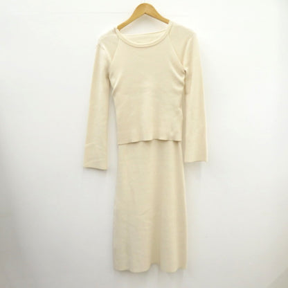 AMERI | アメリ AMERICAN SLEEVE LAYERED KNIT DRESS ワンピース 01220530931 アイボリー サイズ：S【瀬戸大橋店】
