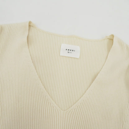 AMERI | アメリ AMERICAN SLEEVE LAYERED KNIT DRESS ワンピース 01220530931 アイボリー サイズ：S【瀬戸大橋店】