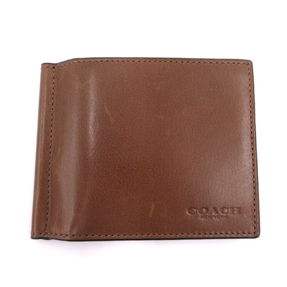 COACH | コーチ ボックスド・ビルフォールド ウォレット・マネー クリップ 二つ折り財布 j2344-cj885b 【ネット在庫】 ブラウン【瀬戸大橋店】