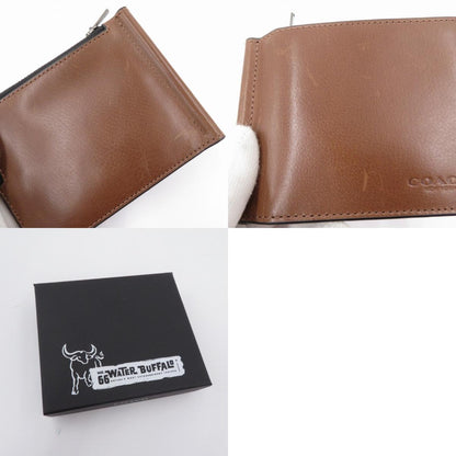 COACH | コーチ ボックスド・ビルフォールド ウォレット・マネー クリップ 二つ折り財布 j2344-cj885b 【ネット在庫】 ブラウン【瀬戸大橋店】