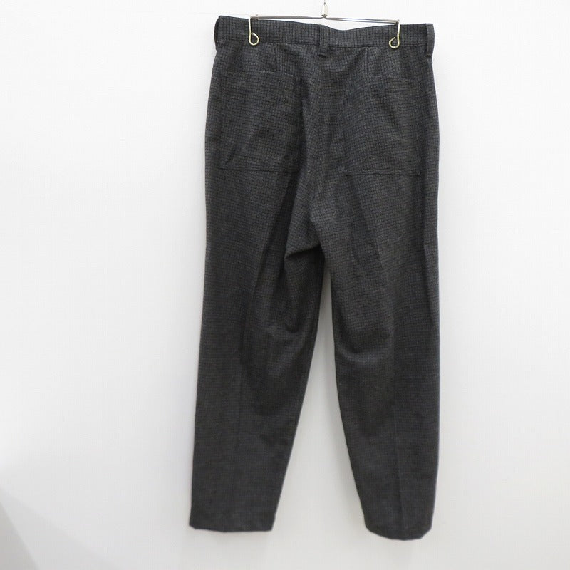 SOPHNET. | ソフネット WIDE TAPERED PANTS パンツ SOPH-232008 MELANGE TWEED GUNCLUB CHECK 1TUCK WIDE TAPERED PANTS グレー サイズ：L【瀬戸大橋店】