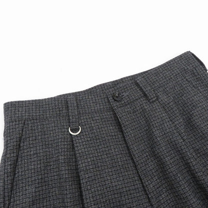 SOPHNET. | ソフネット WIDE TAPERED PANTS パンツ SOPH-232008 MELANGE TWEED GUNCLUB CHECK 1TUCK WIDE TAPERED PANTS グレー サイズ：L【瀬戸大橋店】