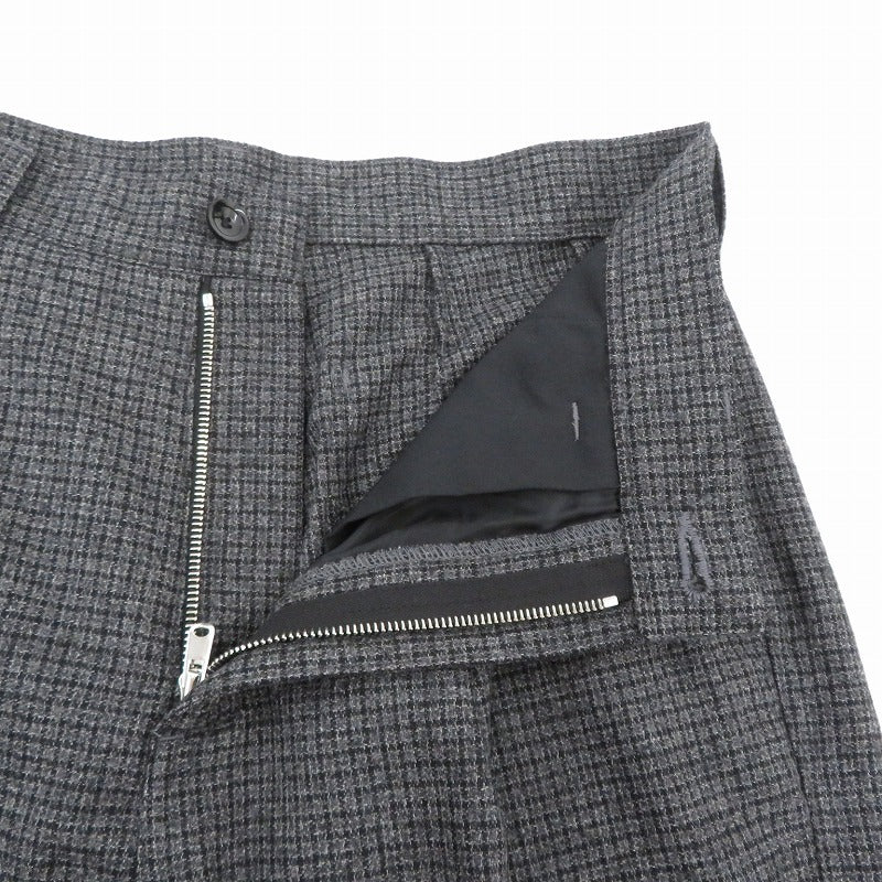 SOPHNET. | ソフネット WIDE TAPERED PANTS パンツ SOPH-232008 MELANGE TWEED GUNCLUB CHECK 1TUCK WIDE TAPERED PANTS グレー サイズ：L【瀬戸大橋店】