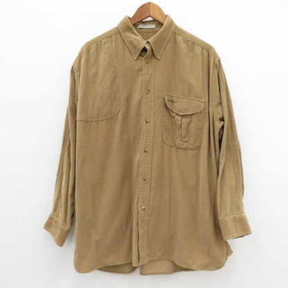 VINTAGE衣料 | ヴィンテージイリョウ 長袖シャツ ブラウン サイズ：L【瀬戸大橋店】