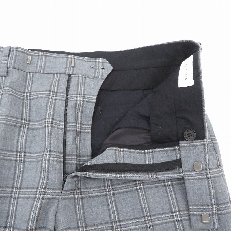 LITTLEBIG リトルビッグ Check Slim Trousers パンツ LB201-PT04 グレー サイズ：1【瀬戸大橋店】