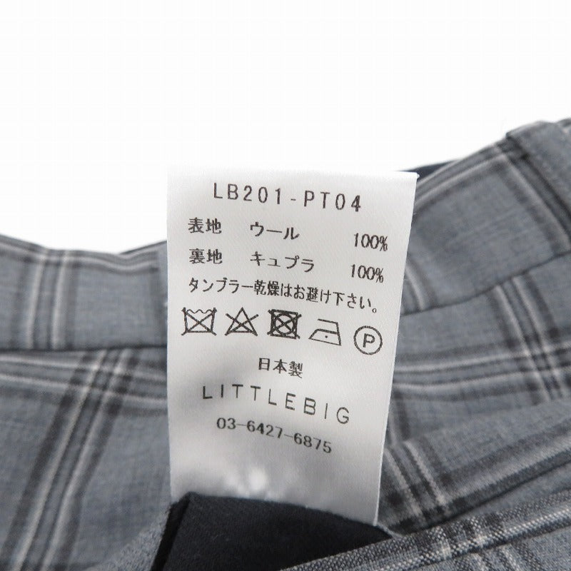 LITTLEBIG リトルビッグ Check Slim Trousers パンツ LB201-PT04 グレー サイズ：1【瀬戸大橋店】
