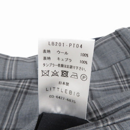 LITTLEBIG リトルビッグ Check Slim Trousers パンツ LB201-PT04 グレー サイズ：1【瀬戸大橋店】