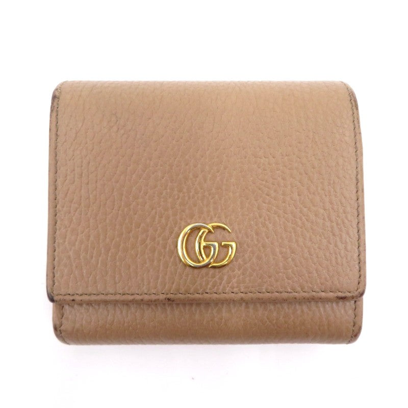 GUCCI | グッチ ダブルG ミディアム ウォレット 二つ折り財布 598587･0416 ベージュ【瀬戸大橋店】