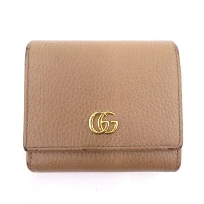 GUCCI | グッチ ダブルG ミディアム ウォレット 二つ折り財布 598587･0416 ベージュ【瀬戸大橋店】