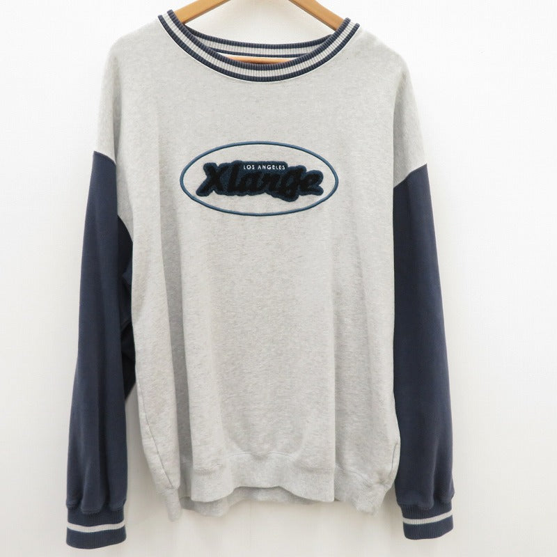 X-LARGE | エクストララージ RETRO CREW NECK SWEAT スウェット 101213012008 グレー サイズ：L【瀬戸大橋店】