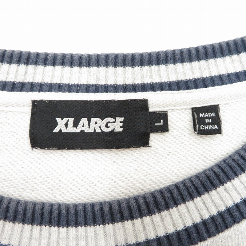 X-LARGE | エクストララージ RETRO CREW NECK SWEAT スウェット 101213012008 グレー サイズ：L【瀬戸大橋店】