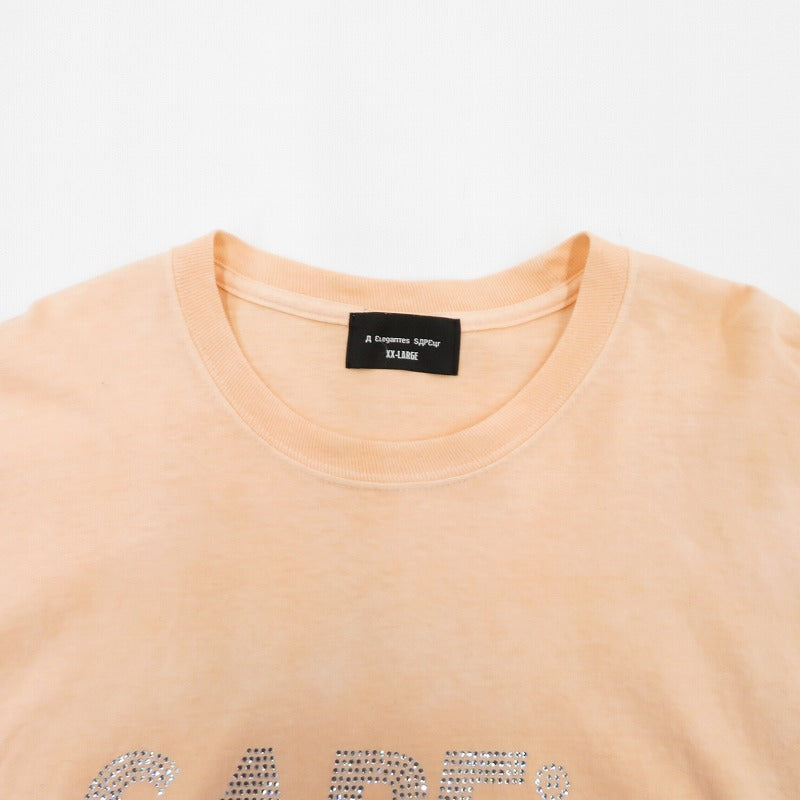 SAPEur | サプール ラインストーンL/S　TEE 半袖Ｔシャツ オレンジ サイズ：XXL【瀬戸大橋店】