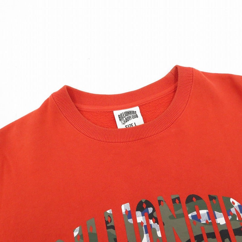 Billionaire Boys Club | ビリオネアボーイズクラブ L/S "Gamo Arch Logo" Sweater スウェット B1013K125 レッド サイズ：L【瀬戸大橋店】
