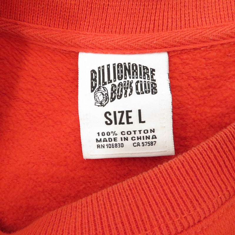 Billionaire Boys Club | ビリオネアボーイズクラブ L/S "Gamo Arch Logo" Sweater スウェット B1013K125 レッド サイズ：L【瀬戸大橋店】