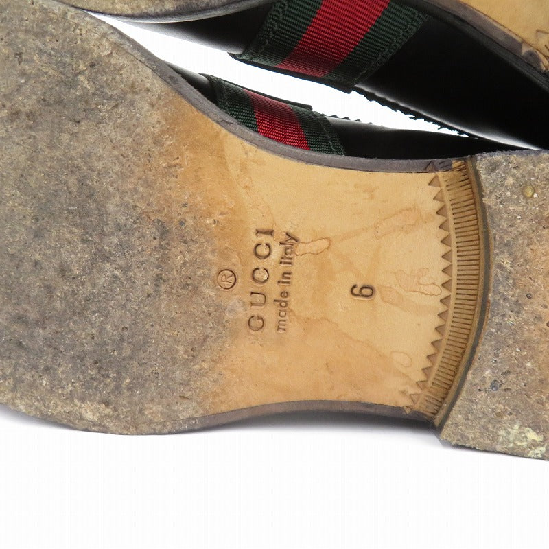 GUCCI | グッチ シェリーライン ペニーローファー ローファー 450990 ブラック 25cm サイズ：表記サイズ(UK)【瀬戸大橋店】