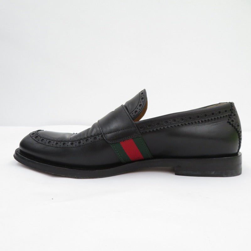 GUCCI | グッチ シェリーライン ペニーローファー ローファー 450990 ブラック 25cm サイズ：表記サイズ(UK)【瀬戸大橋店】