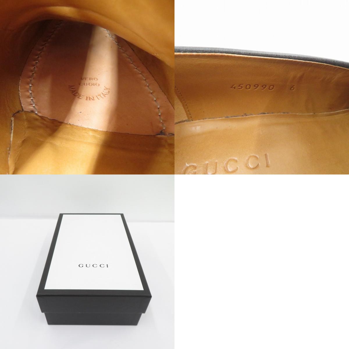 GUCCI | グッチ シェリーライン ペニーローファー ローファー 450990 ブラック 25cm サイズ：表記サイズ(UK)【瀬戸大橋店】