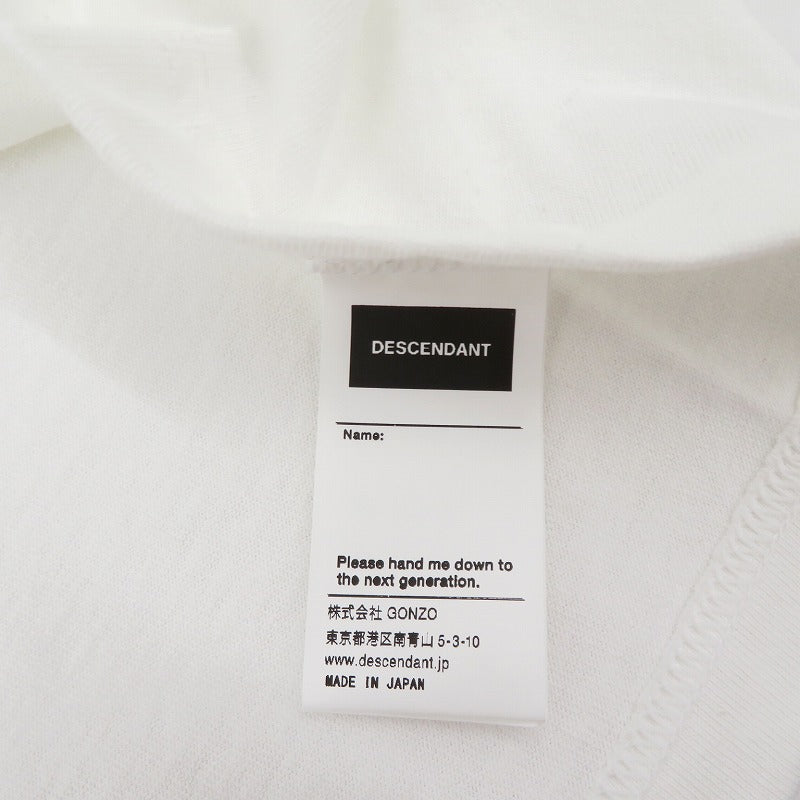 DESCENDANT | ディセンダント FLUKE UP SS 半袖Ｔシャツ 241ATDS-STM03S ホワイト サイズ：2【瀬戸大橋店】