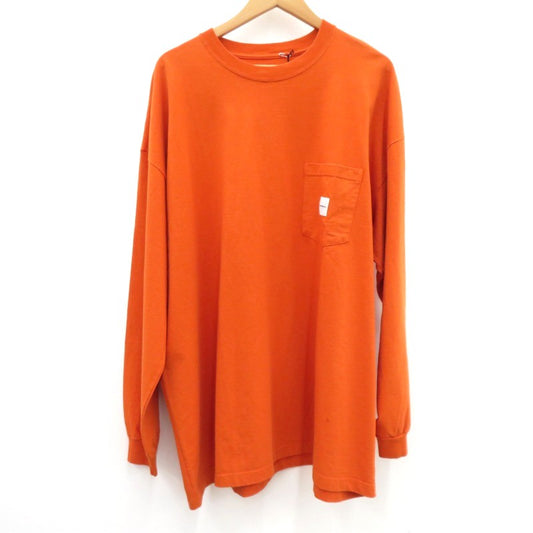 COOTIE | クーティー Garment Dyed Error Fit L/S Tee 長袖Ｔシャツ CTE-24S339 オレンジ サイズ：XL【瀬戸大橋店】