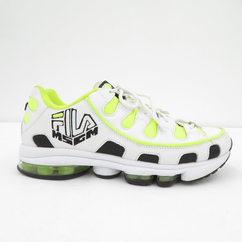 FILA | フィラ × MSGM スニーカー 2740MS0125F ホワイト × イエロー 27cm【瀬戸大橋店】