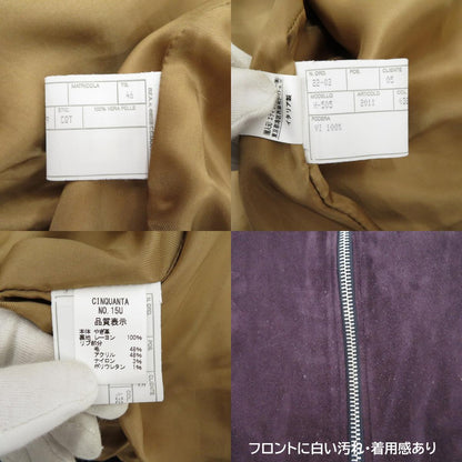 Cinquanta チンクアンタ / ゴートスエードボンバーブルゾン レザー 22-03/H505 パープル サイズ：46【瀬戸大橋店】