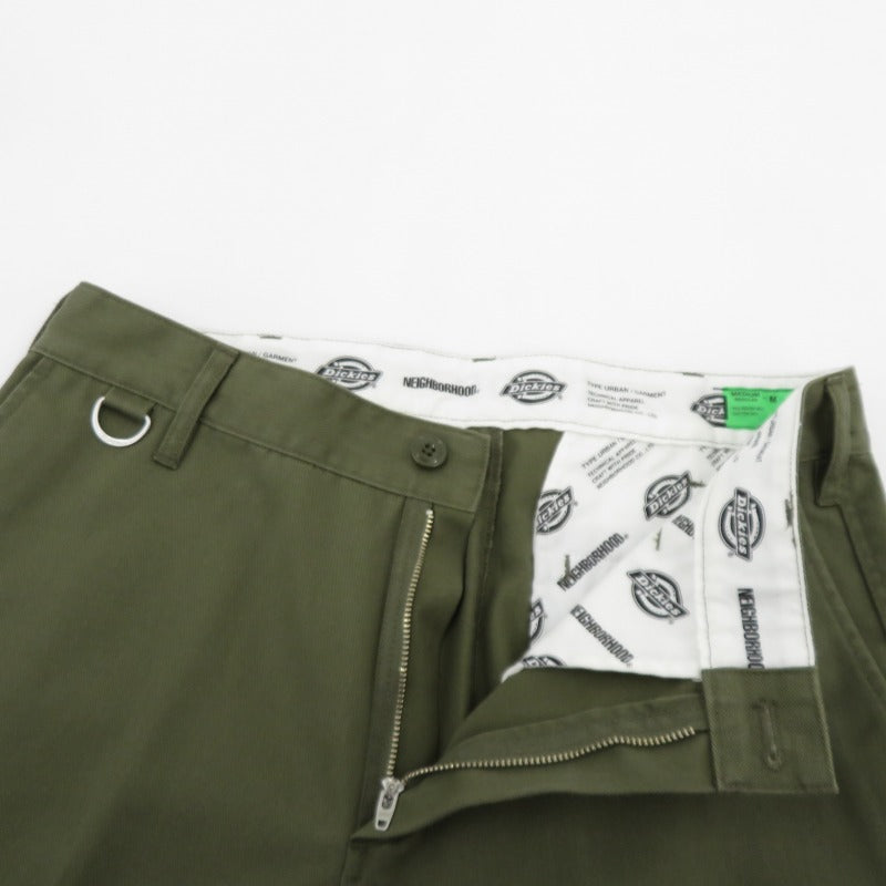 NEIGHBORHOOD | ネイバーフッド NH X DICKIES . TUCK WIDE PANTS チノパンツ 242VFDKN-PTM02 カーキ サイズ：M【瀬戸大橋店】