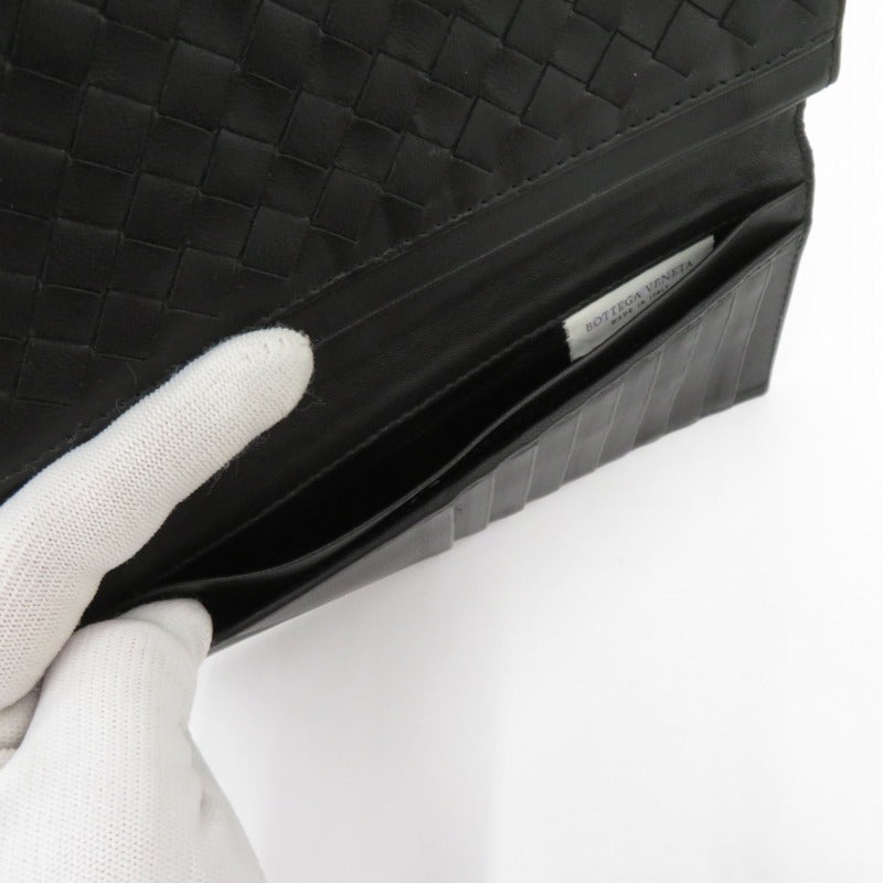 BOTTEGA VENETA | ボッテガヴェネタ イントレチャート クロコ 切り替え 札入れ ブラック【瀬戸大橋店】
