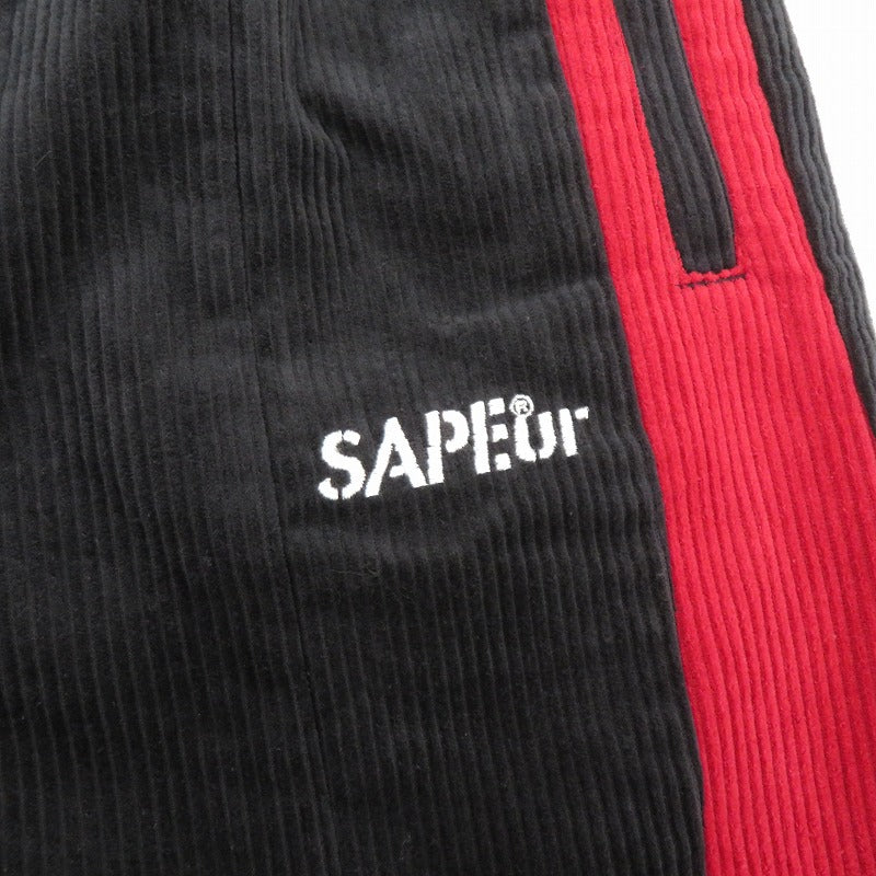 SAPEur | サプール CORDUROY TRACK PANTS その他ボトムス A0023-488 ブラック サイズ：L【瀬戸大橋店】
