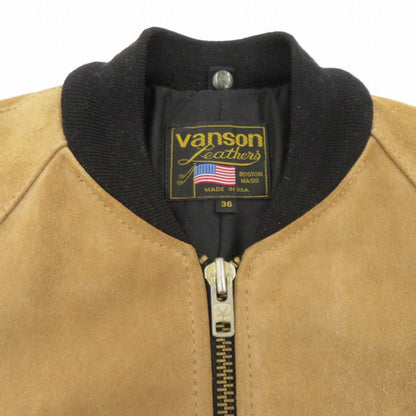 VANSON | バンソン スエードボンバージャケット レザー ベージュ サイズ：36【瀬戸大橋店】