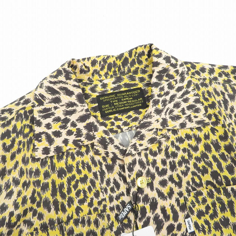 SAPEur | サプール LEOPARD RAYON SHIRT 長袖シャツ A0023-390 イエロー サイズ：M【瀬戸大橋店】