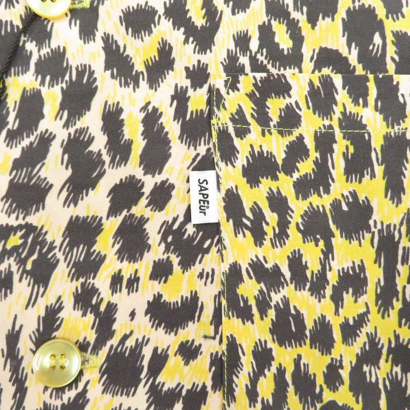 SAPEur | サプール LEOPARD RAYON SHIRT 長袖シャツ A0023-390 イエロー サイズ：M【瀬戸大橋店】