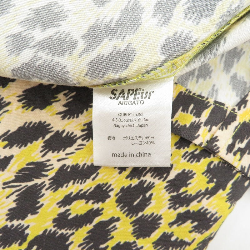 SAPEur | サプール LEOPARD RAYON SHIRT 長袖シャツ A0023-390 イエロー サイズ：M【瀬戸大橋店】