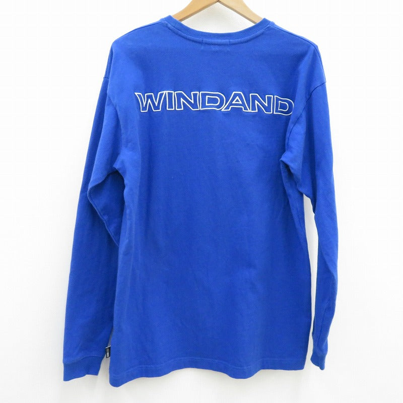 WIND AND SEA | ウィンダンシーウインダンシー EDGE LOGO L/S TEE 長袖Ｔシャツ WDS-O-SRET-24-Q1-CS-02 ブルー サイズ：L【瀬戸大橋店】