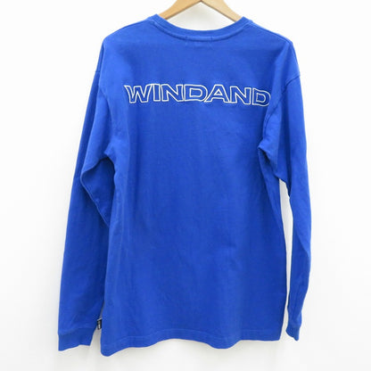 WIND AND SEA | ウィンダンシーウインダンシー EDGE LOGO L/S TEE 長袖Ｔシャツ WDS-O-SRET-24-Q1-CS-02 ブルー サイズ：L【瀬戸大橋店】