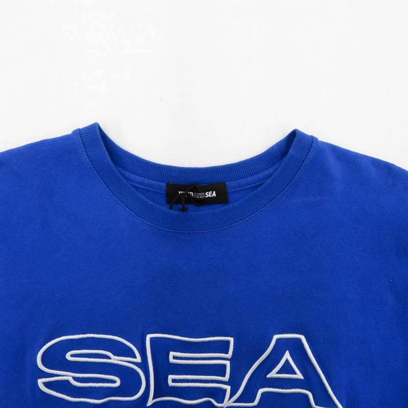 WIND AND SEA | ウィンダンシーウインダンシー EDGE LOGO L/S TEE 長袖Ｔシャツ WDS-O-SRET-24-Q1-CS-02 ブルー サイズ：L【瀬戸大橋店】