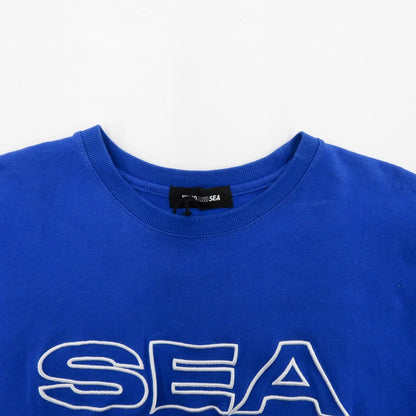 WIND AND SEA | ウィンダンシーウインダンシー EDGE LOGO L/S TEE 長袖Ｔシャツ WDS-O-SRET-24-Q1-CS-02 ブルー サイズ：L【瀬戸大橋店】