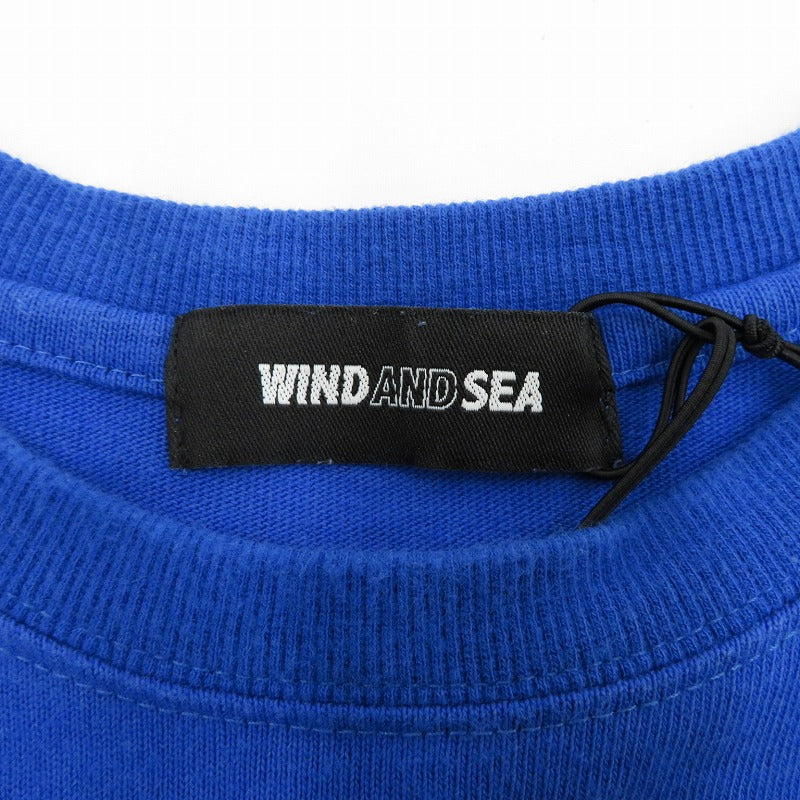 WIND AND SEA | ウィンダンシーウインダンシー EDGE LOGO L/S TEE 長袖Ｔシャツ WDS-O-SRET-24-Q1-CS-02 ブルー サイズ：L【瀬戸大橋店】