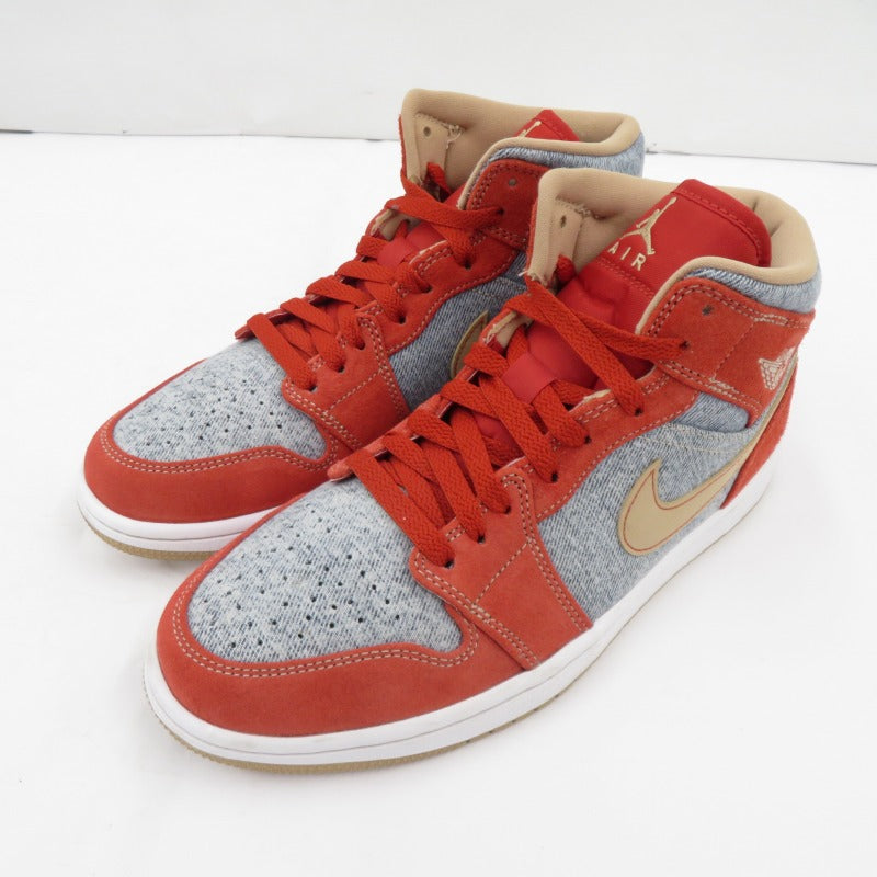 NIKE | ナイキ Air Jordan 1 Mid 'Denim' スニーカー DM4352-600 エアジョーダン レッド 26cm サイズ：26【瀬戸大橋店】