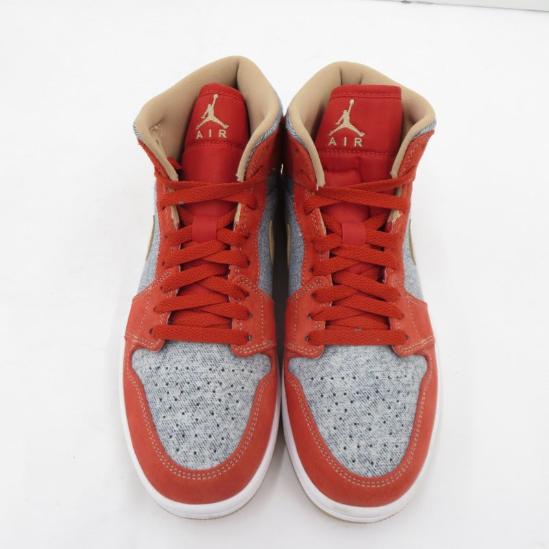 NIKE | ナイキ Air Jordan 1 Mid 'Denim' スニーカー DM4352-600 エアジョーダン レッド 26cm サイズ：26【瀬戸大橋店】