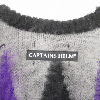 CAPTAINS HELM | キャプテンズヘルム WORN OUT CREW SWEATER ニット CH23-AW-K01 パープル サイズ：M【瀬戸大橋店】