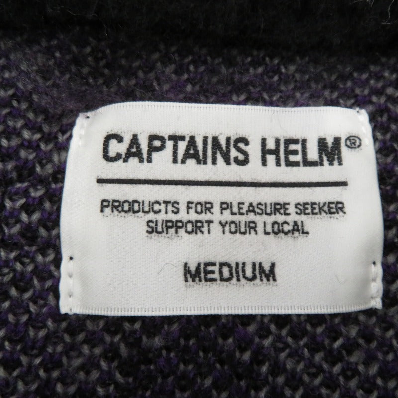 CAPTAINS HELM | キャプテンズヘルム WORN OUT CREW SWEATER ニット CH23-AW-K01 パープル サイズ：M【瀬戸大橋店】