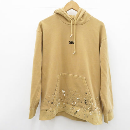 WIND AND SEA | ウィンダンシーウインダンシー PAINT HOODIE パーカー WDS-O-PNT-24-Q2-CS-01 ベージュ サイズ：L【瀬戸大橋店】