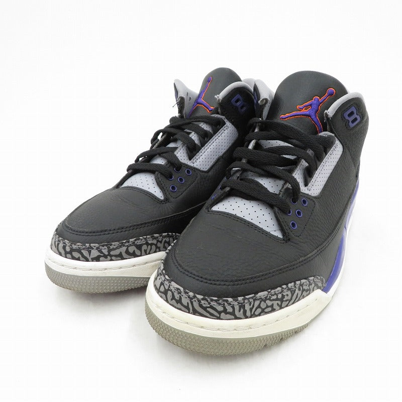 NIKE | ナイキ AJ3 Retro 'Black/Court Purple' スニーカー CT8532-050 エアジョーダン ブラック 28cm【瀬戸大橋店】