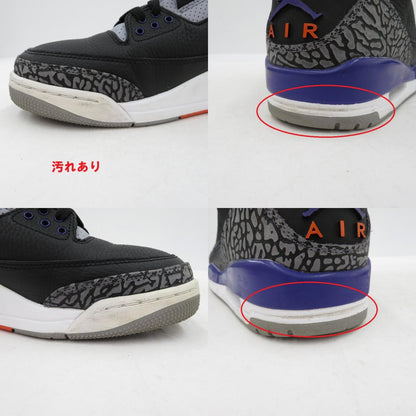 NIKE | ナイキ AJ3 Retro 'Black/Court Purple' スニーカー CT8532-050 エアジョーダン ブラック 28cm【瀬戸大橋店】