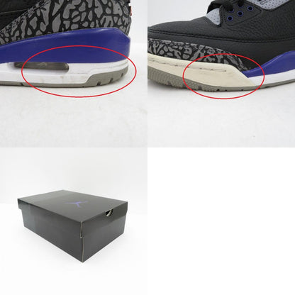 NIKE | ナイキ AJ3 Retro 'Black/Court Purple' スニーカー CT8532-050 エアジョーダン ブラック 28cm【瀬戸大橋店】