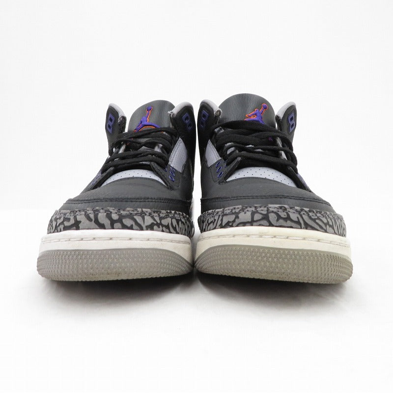 NIKE | ナイキ AJ3 Retro 'Black/Court Purple' スニーカー CT8532-050 エアジョーダン ブラック 28cm【瀬戸大橋店】