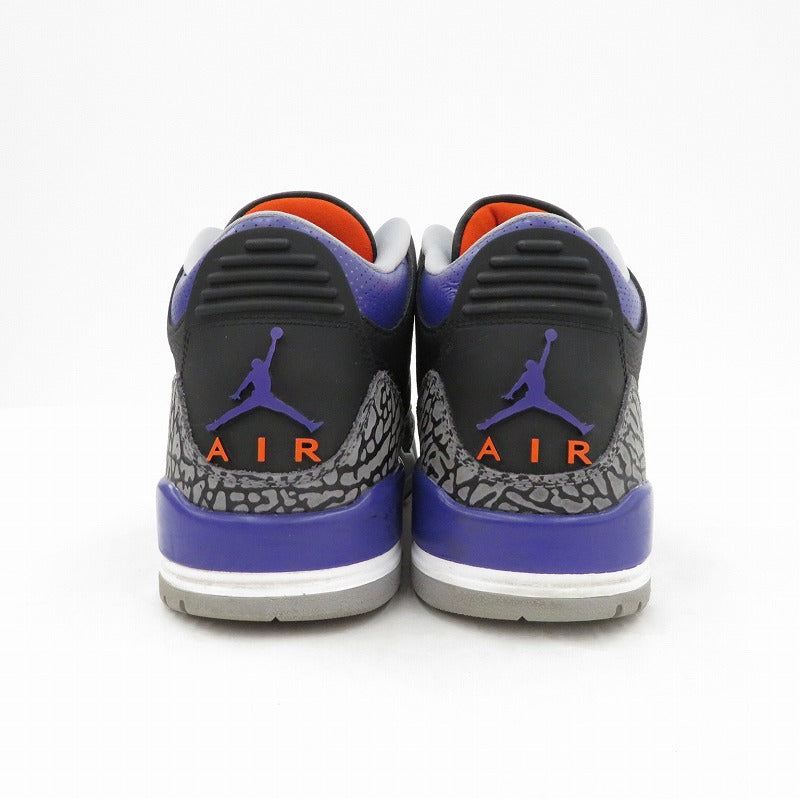 NIKE | ナイキ AJ3 Retro 'Black/Court Purple' スニーカー CT8532-050 エアジョーダン ブラック 28cm【瀬戸大橋店】