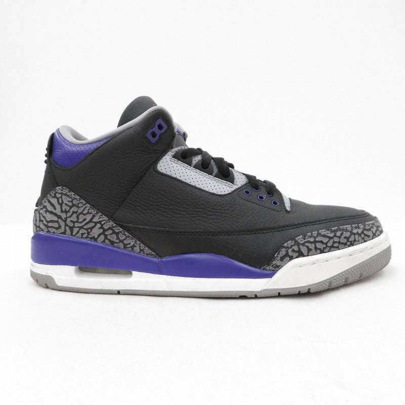 NIKE | ナイキ AJ3 Retro 'Black/Court Purple' スニーカー CT8532-050 エアジョーダン ブラック 28cm【瀬戸大橋店】