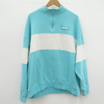 FCRB | エフシーアールビー HALF ZIP STAND COLLAR SWEAT スウェット FCRB-240080 ライトブルー サイズ：XL【瀬戸大橋店】