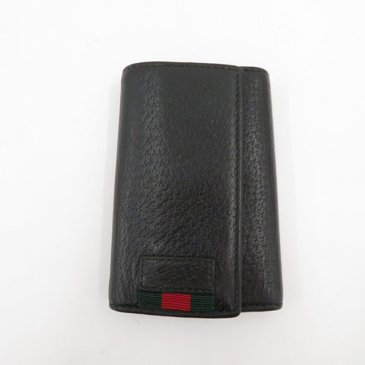 GUCCI | グッチ シェリーライン キーケース 435297・496085 ブラック【瀬戸大橋店】